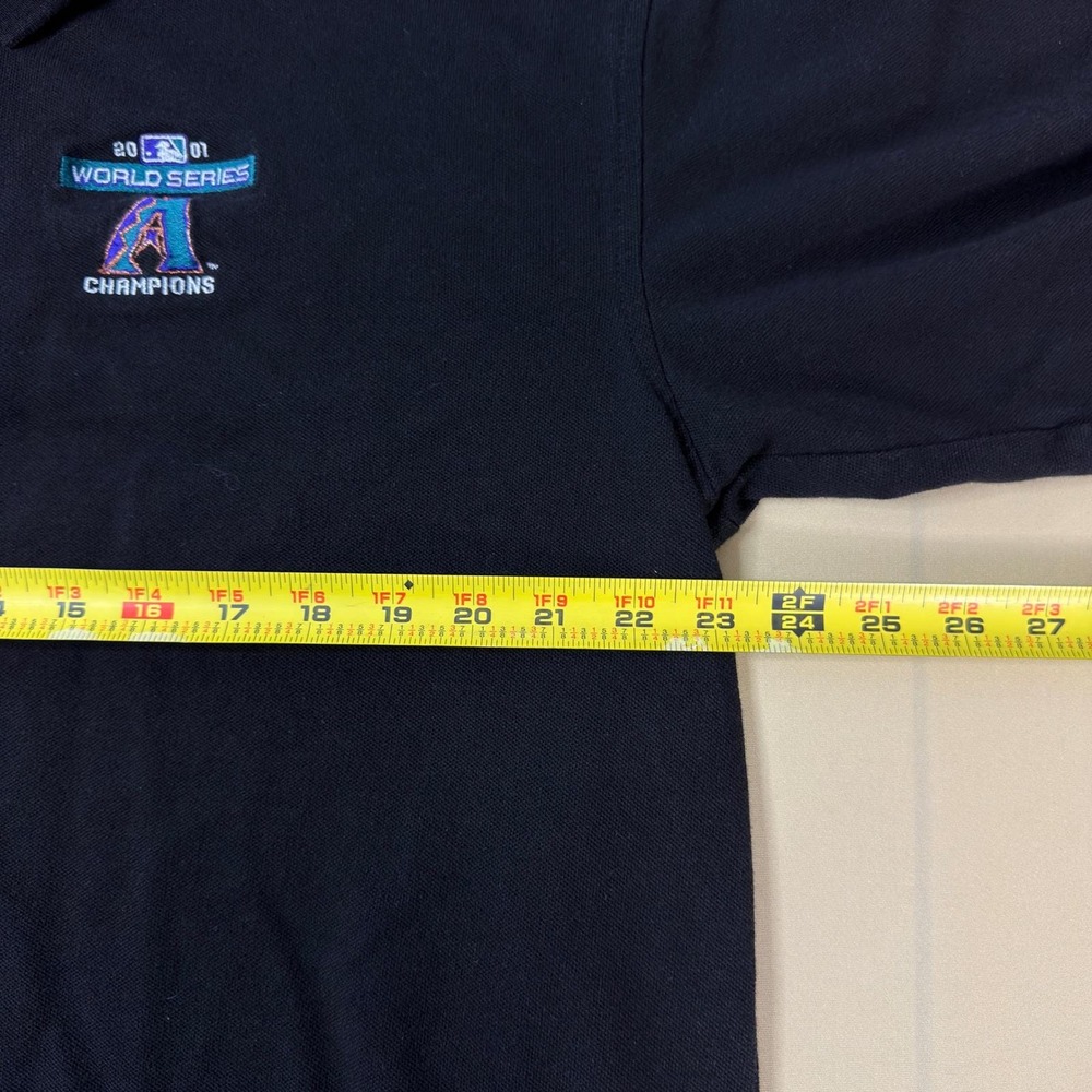 VTG Arizona Diamondbacks 2001 WS Champions Polo Shirt Mens XL Black Antigua - Picture 3 of 8